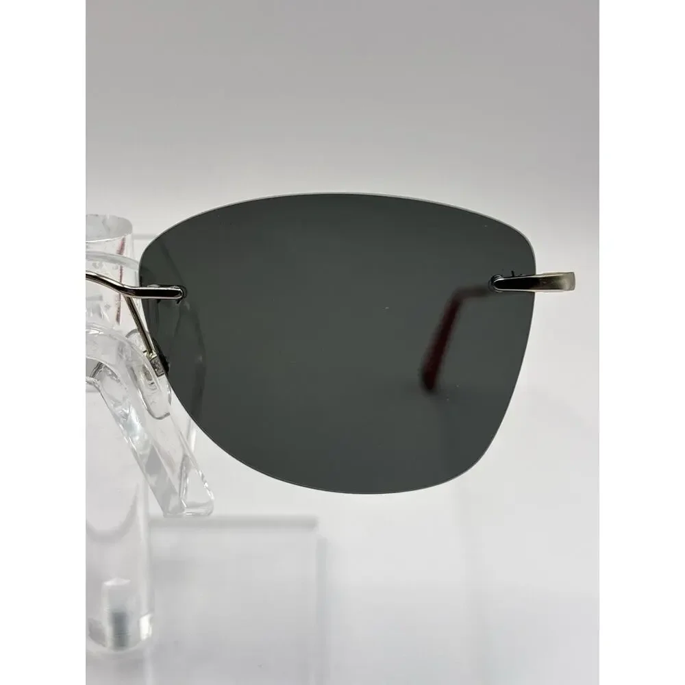 Yoji 32-001430 Rimless Sunglasses Gold Coral Dark Lens 56-18-145 Unisex